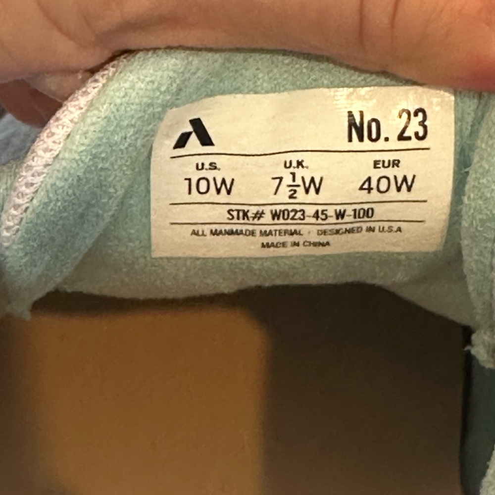 Anodyne No. 23 White with Aqua Shoes Sz 10W - Picture 8 of 8